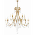 Crystorama ARC-1919-GA-CL-MWP Antique Gold Arcadia 15 Light Antique Gold Chandelier Image 1