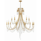 Crystorama ARC-1919-GA-CL-MWP Antique Gold Arcadia 15 Light Antique Gold Chandelier Image 1