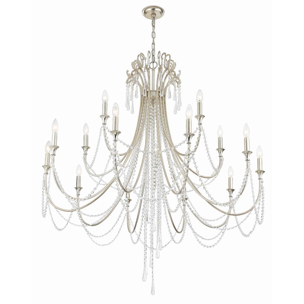 Crystorama Arcadia 15 Light Antique Gold Chandelier