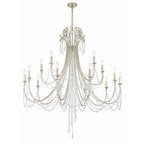 Crystorama ARC-1919-SA-CL-MWP Antique Silver Arcadia 15 Light Antique Silver Chandelier Image 3