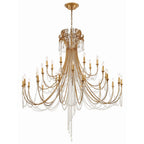 Crystorama ARC-1929-GA-CL-MWP Antique Gold Arcadia 28 Light Antique Gold Chandelier Image 1