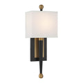 Crystorama ARD-832-MK-VG Matte Black,Vibrant Gold Ardson 1 Light Matte Black Plus Vibrant Gold Sconce Image 1