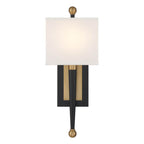 Crystorama ARD-832-MK-VG Matte Black,Vibrant Gold Ardson 1 Light Matte Black Plus Vibrant Gold Sconce Image 5