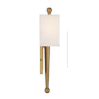 Crystorama ARD-832-VG Vibrant Gold Ardson 1 Light Vibrant Gold Sconce Image 4