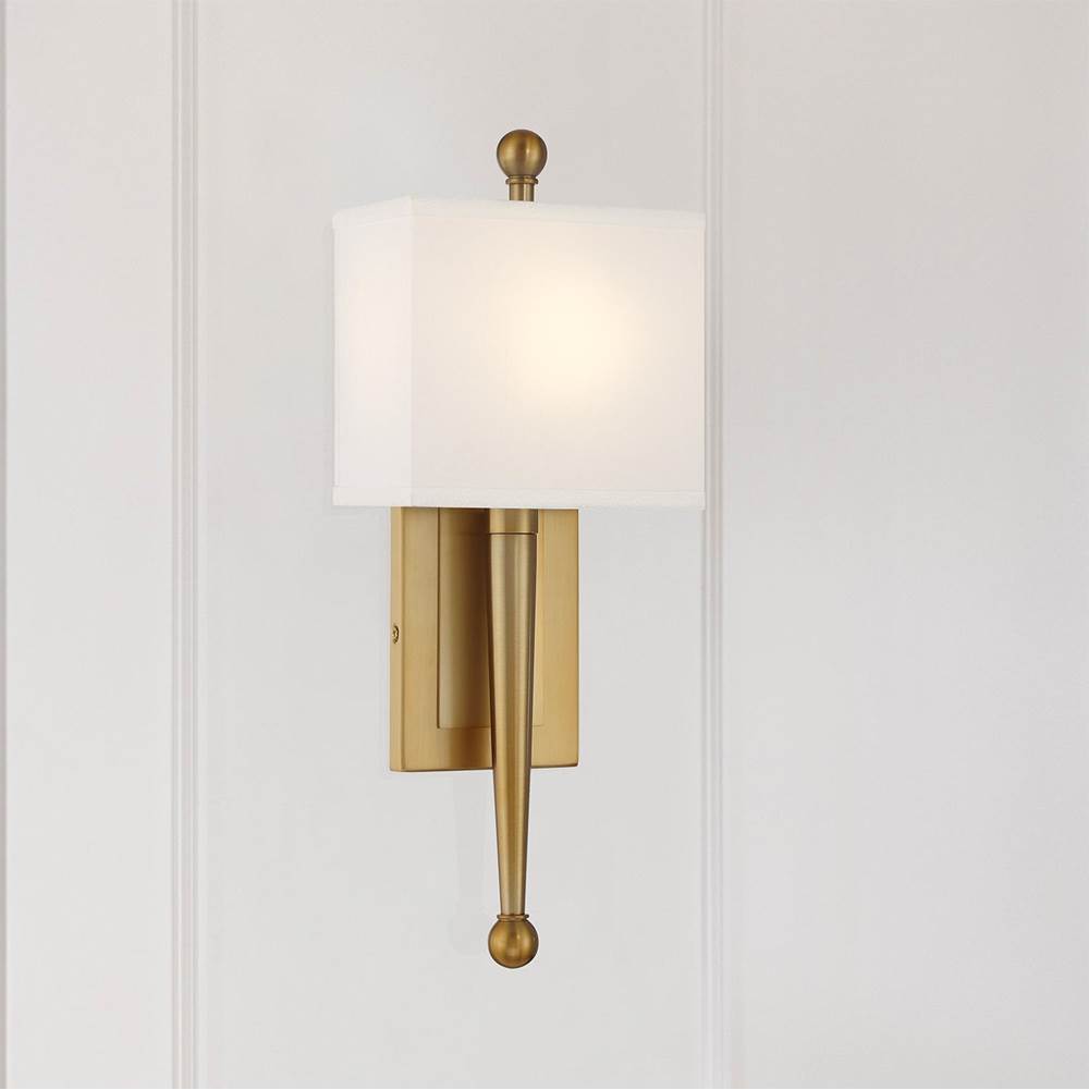 Crystorama ARD-832-VG Vibrant Gold Ardson 1 Light Vibrant Gold Sconce Image 2