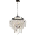 Crystorama ARI-304-DB-CL-MWP Dark Bronze Arielle 4 Light Dark Bronze Chandelier Image 1