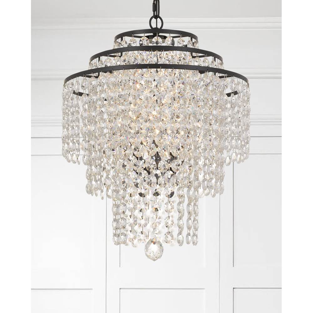 Crystorama Arielle 4 Light Dark Bronze Chandelier