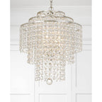 Crystorama ARI-304-SA-CL-MWP Antique Silver Arielle 4 Light Antique Silver Chandelier Image 3