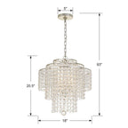 Crystorama ARI-304-SA-CL-MWP Antique Silver Arielle 4 Light Antique Silver Chandelier Image 2