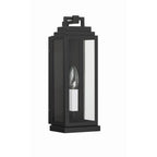 Crystorama Aspen 1 Light Matte Black Outdoor Sconce