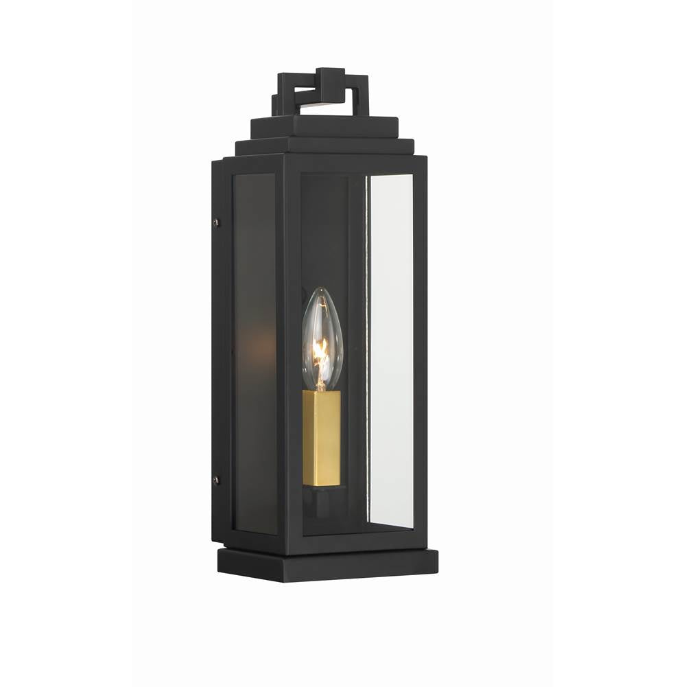 Crystorama ASP-8911-MK Matte Black Aspen 1 Light Matte Black Outdoor Sconce Image 9