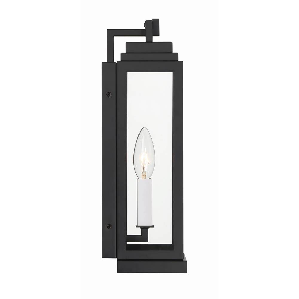 Crystorama ASP-8911-MK Matte Black Aspen 1 Light Matte Black Outdoor Sconce Image 5