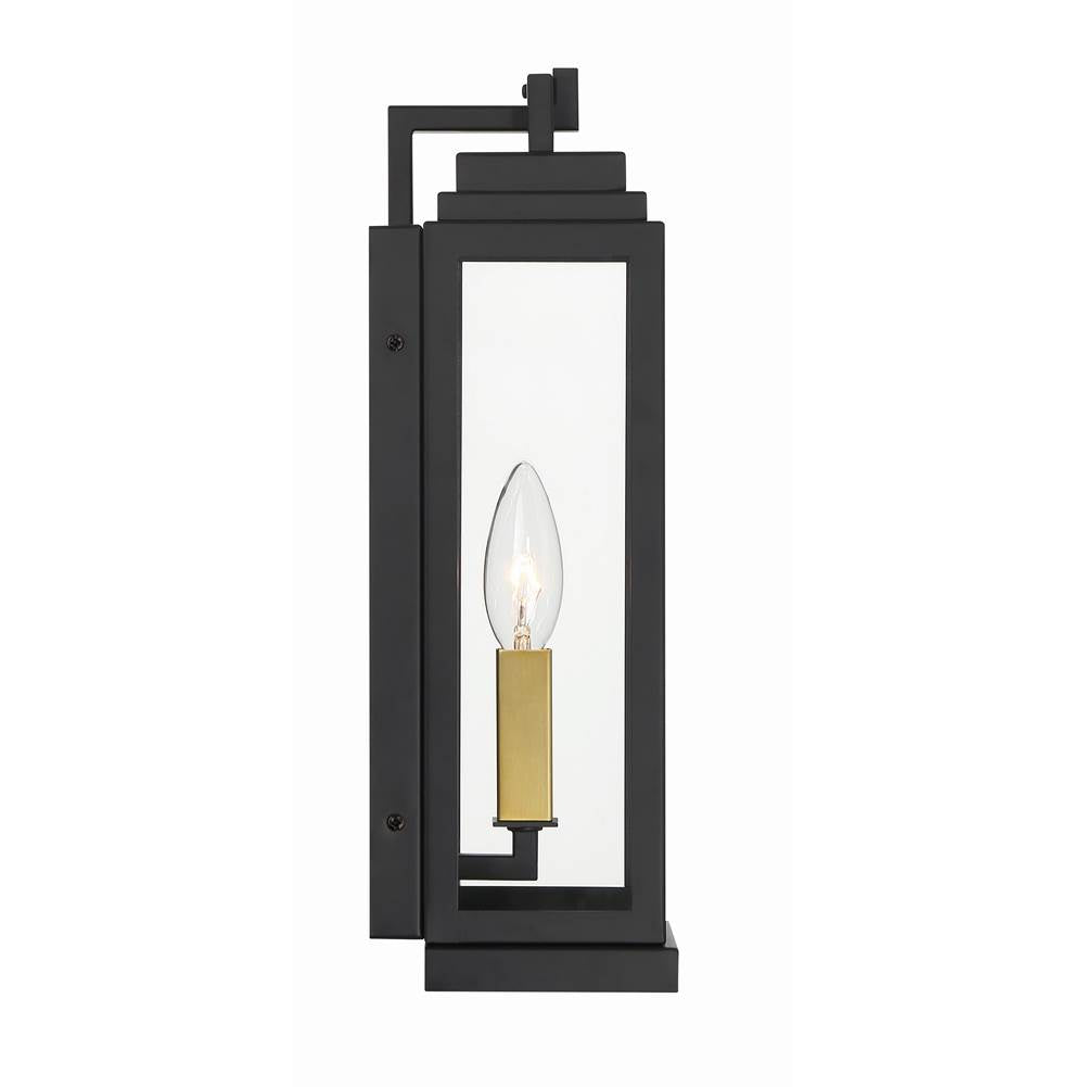 Crystorama ASP-8911-MK Matte Black Aspen 1 Light Matte Black Outdoor Sconce Image 4
