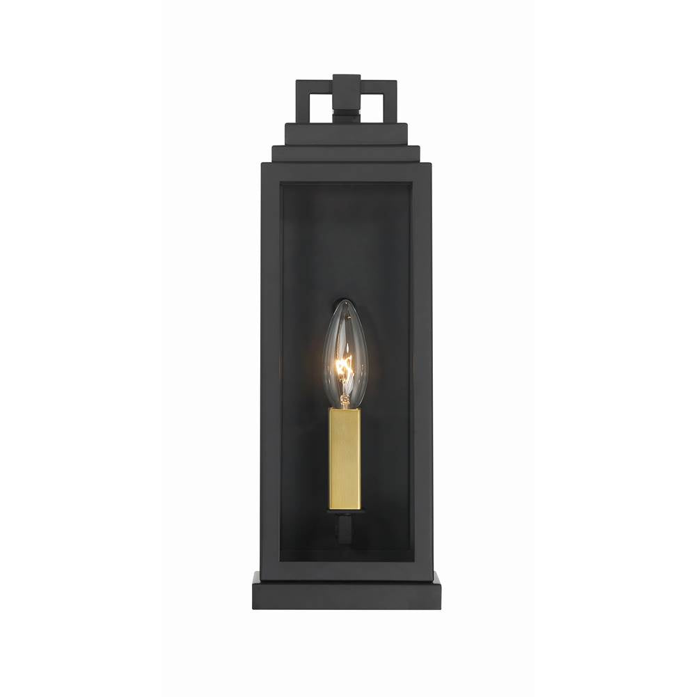 Crystorama ASP-8911-MK Matte Black Aspen 1 Light Matte Black Outdoor Sconce Image 3