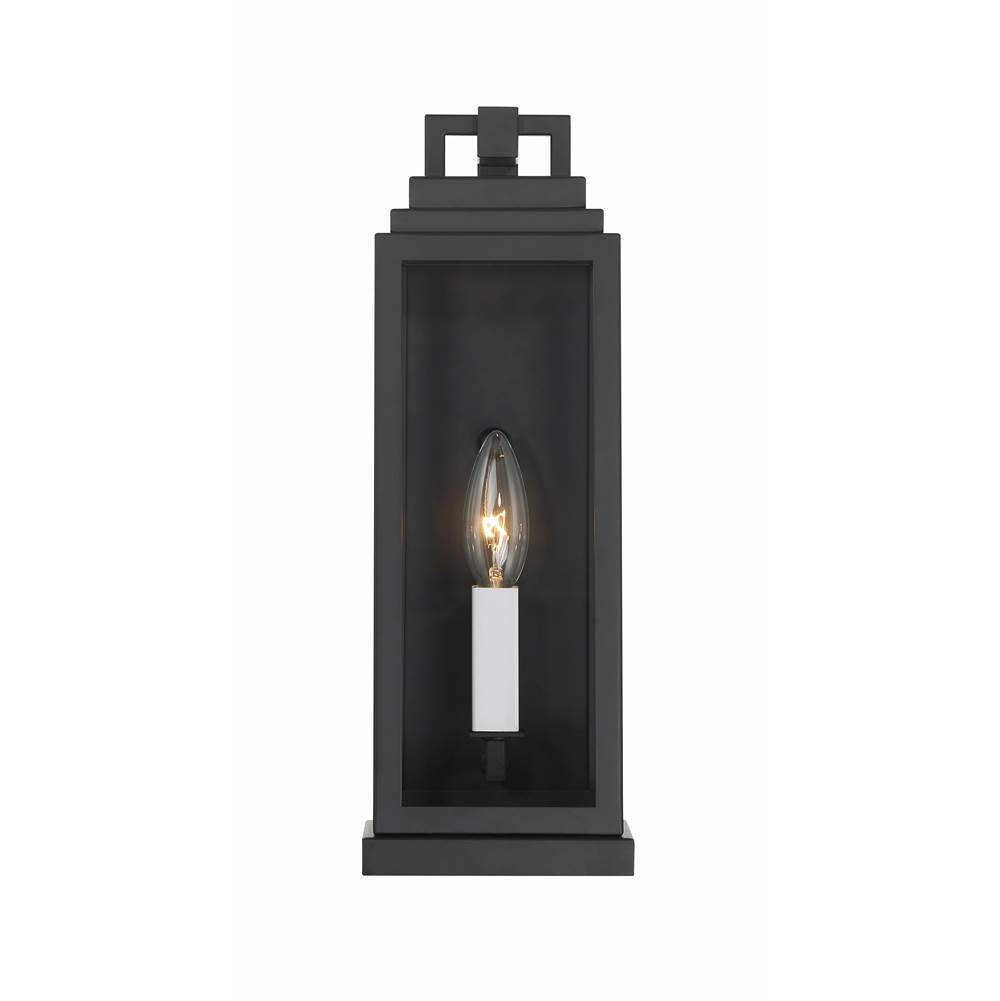 Crystorama ASP-8911-MK Matte Black Aspen 1 Light Matte Black Outdoor Sconce Image 2