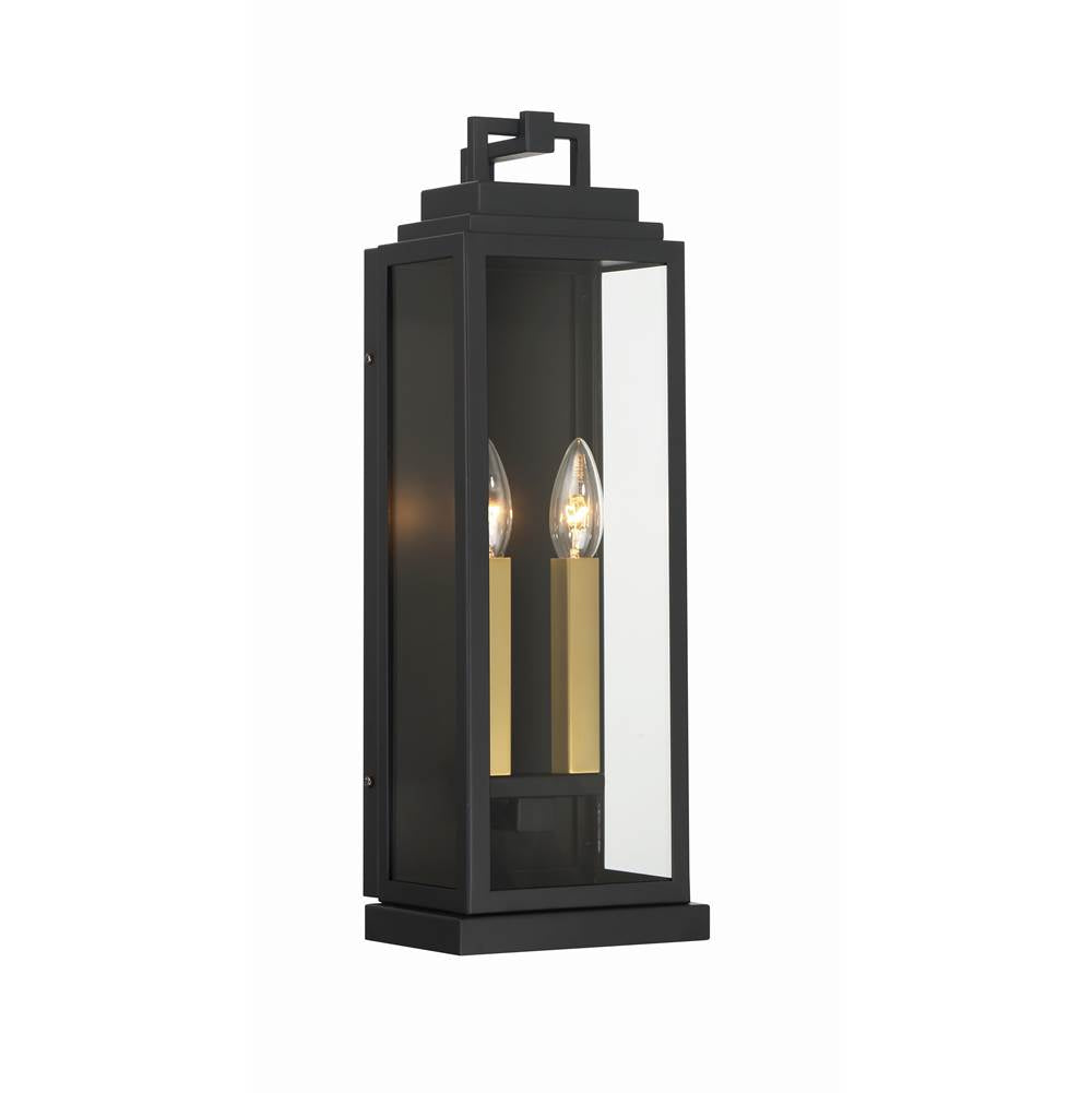 Crystorama ASP-8912-MK Matte Black Aspen 2 Light Matte Black Outdoor Sconce Image 9