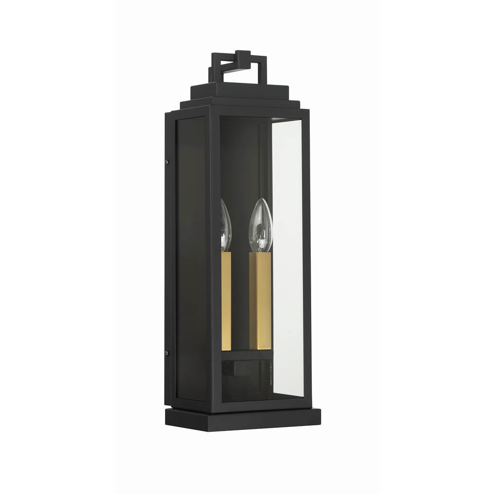 Crystorama ASP-8912-MK Matte Black Aspen 2 Light Matte Black Outdoor Sconce Image 8