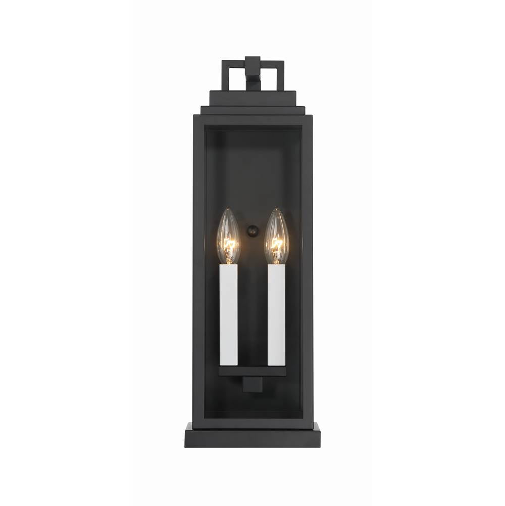 Crystorama ASP-8912-MK Matte Black Aspen 2 Light Matte Black Outdoor Sconce Image 2