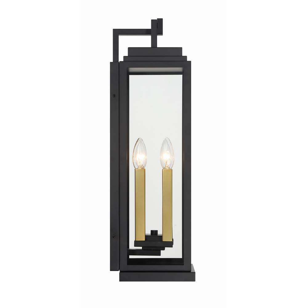 Crystorama ASP-8914-MK Matte Black Aspen 4 Light Matte Black Outdoor Sconce Image 4