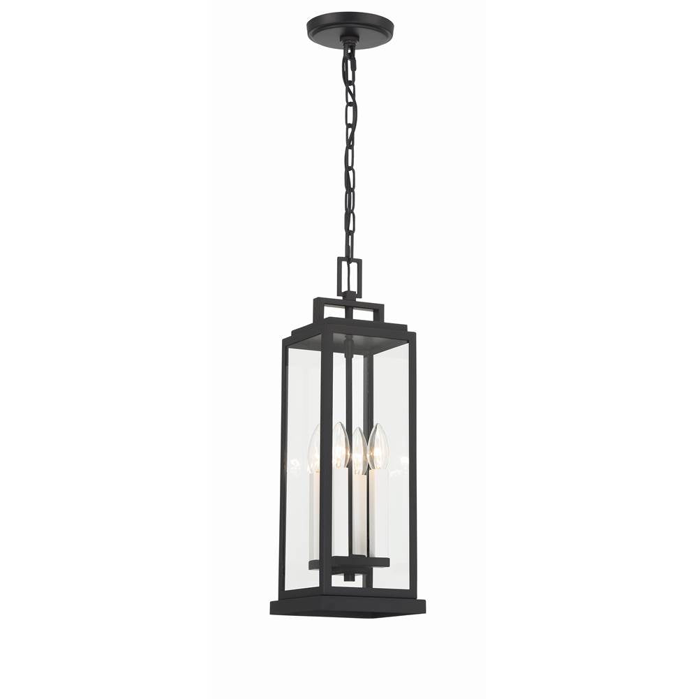 Crystorama ASP-8915-MK Matte Black Aspen 4 Light Matte Black Outdoor Pendant Image 9