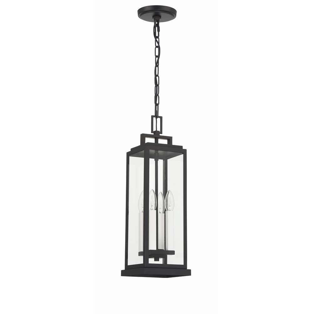 Crystorama ASP-8915-MK Matte Black Aspen 4 Light Matte Black Outdoor Pendant Image 7