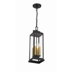 Crystorama ASP-8915-MK Matte Black Aspen 4 Light Matte Black Outdoor Pendant Image 4