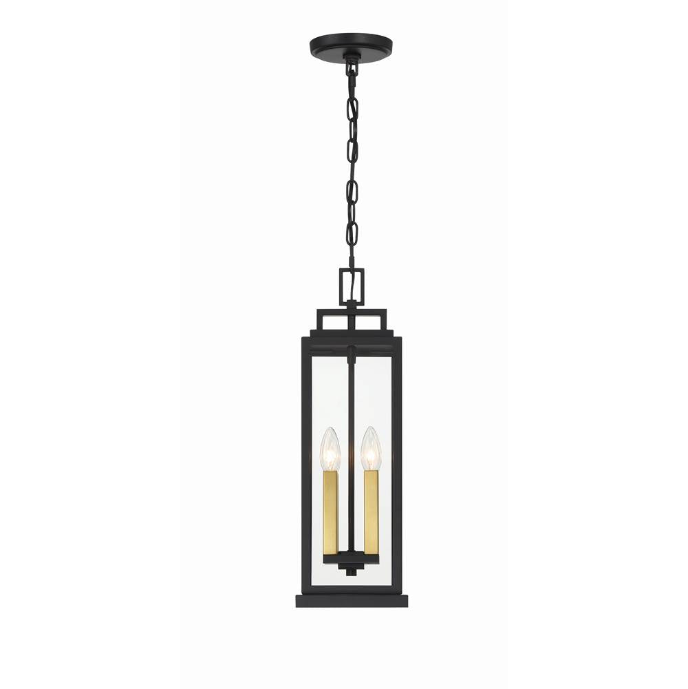 Crystorama ASP-8915-MK Matte Black Aspen 4 Light Matte Black Outdoor Pendant Image 3