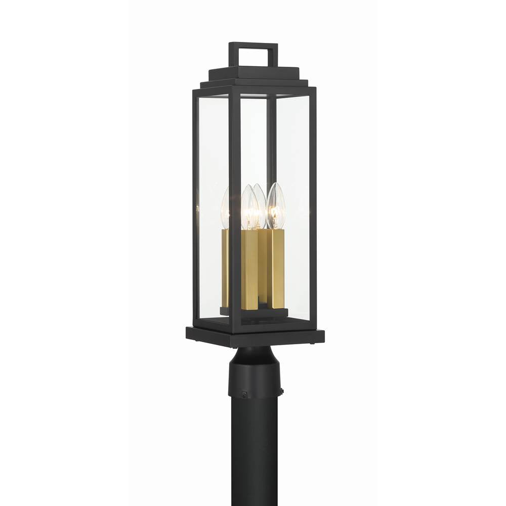 Crystorama ASP-8919-MK Matte Black Aspen 4 Light Matte Black Outdoor Post Image 9