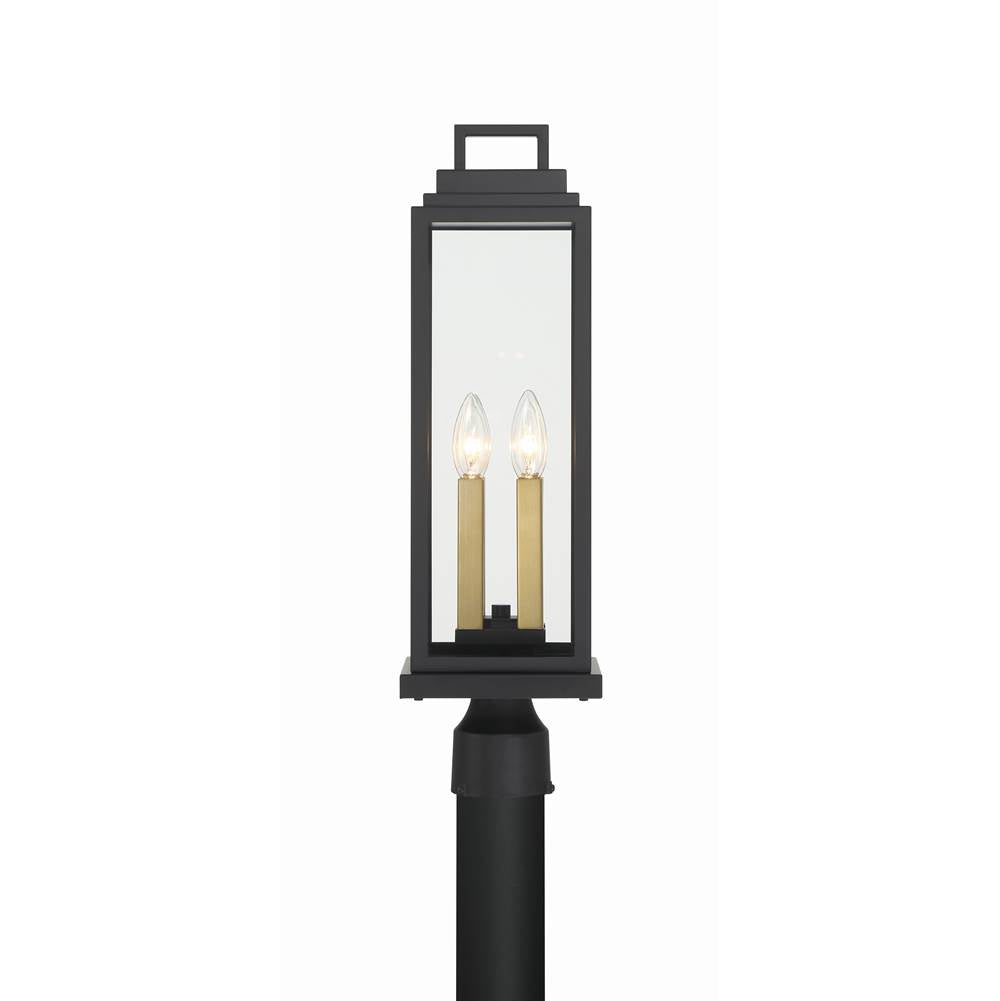 Crystorama ASP-8919-MK Matte Black Aspen 4 Light Matte Black Outdoor Post Image 6