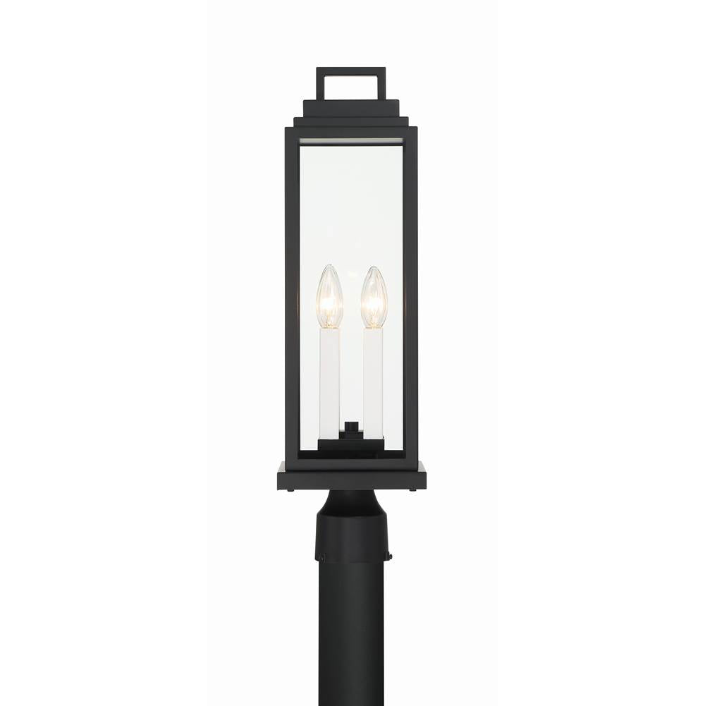 Crystorama ASP-8919-MK Matte Black Aspen 4 Light Matte Black Outdoor Post Image 3