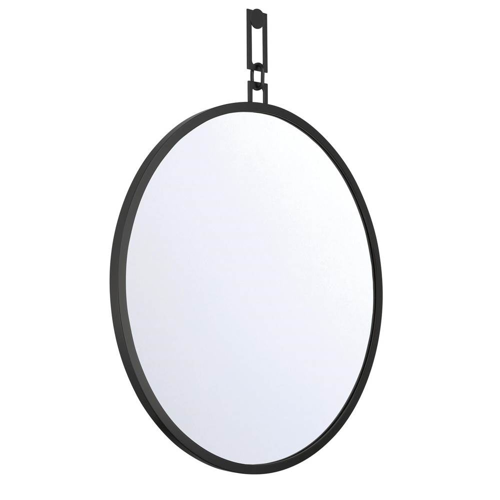 Crystorama Alston Brian Patrick Flynn Alston 40'' Matte Black Mirror