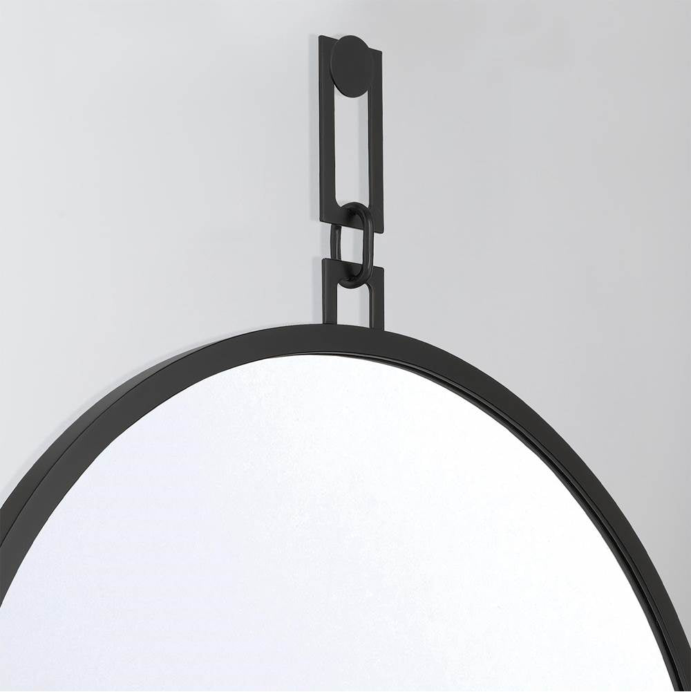 Crystorama AST-M860-MK Matte Black Brian Patrick Flynn Alston 40'' Matte Black Mirror Image 6