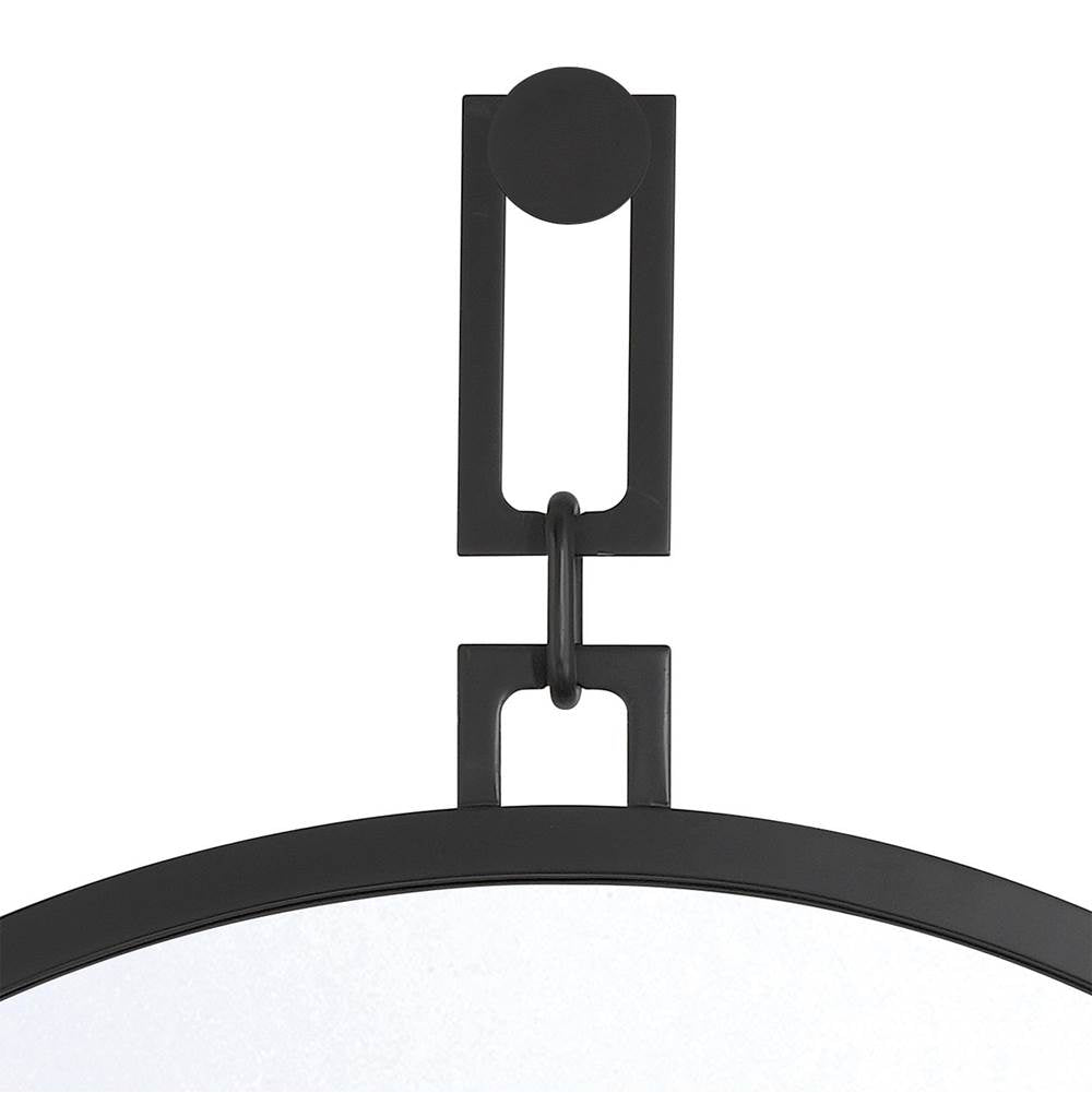 Crystorama AST-M860-MK Matte Black Brian Patrick Flynn Alston 40'' Matte Black Mirror Image 5