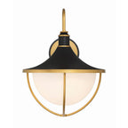 Crystorama ATL-703-MK-TG Matte Black,Textured Gold Atlas 3 Light Matte Black Plus Textured Gold Outdoor Sconce Image 3