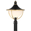 Crystorama ATL-719-MK-TG Matte Black,Textured Gold Atlas 1 Light Matte Black, Textured Gold Outdoor Post Image 1
