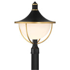 Crystorama ATL-719-MK-TG Matte Black,Textured Gold Atlas 1 Light Matte Black, Textured Gold Outdoor Post Image 1
