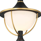 Crystorama ATL-719-MK-TG Matte Black,Textured Gold Atlas 1 Light Matte Black, Textured Gold Outdoor Post Image 5
