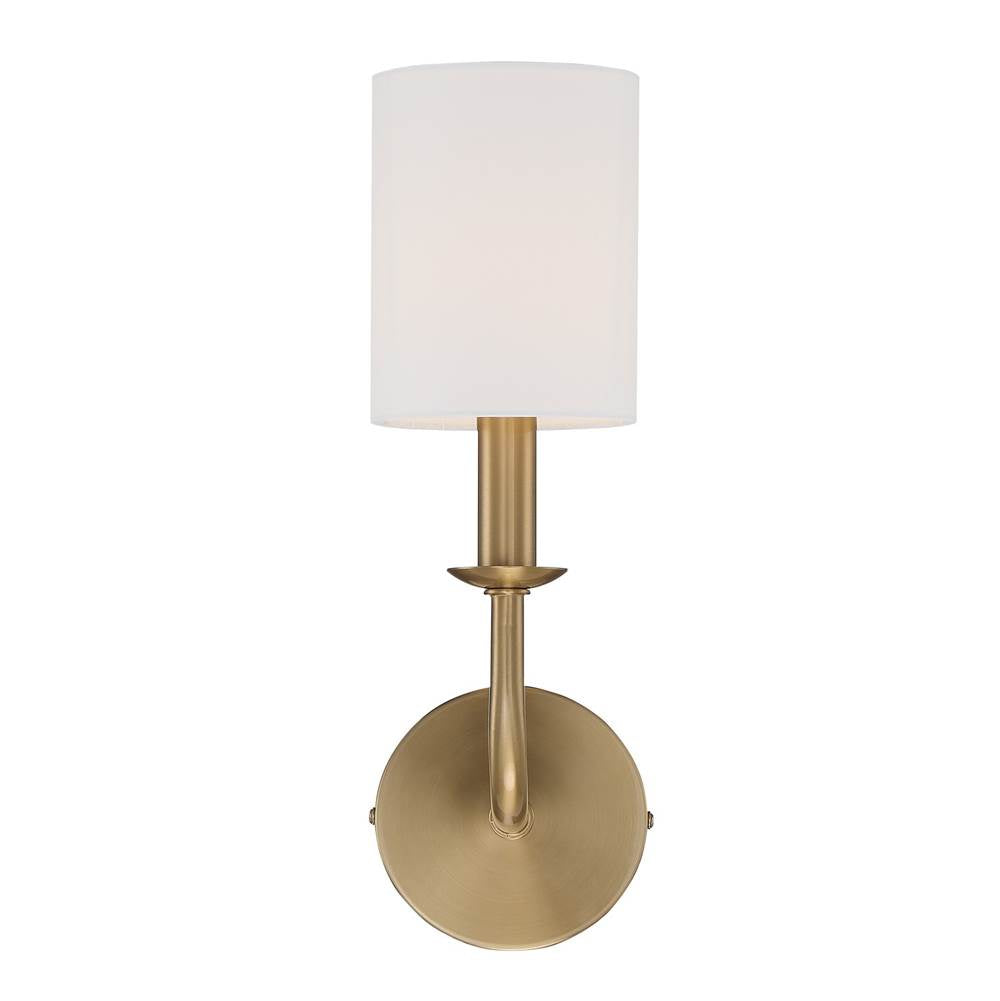 Crystorama Bailey 1 Light Aged Brass Wall Mount