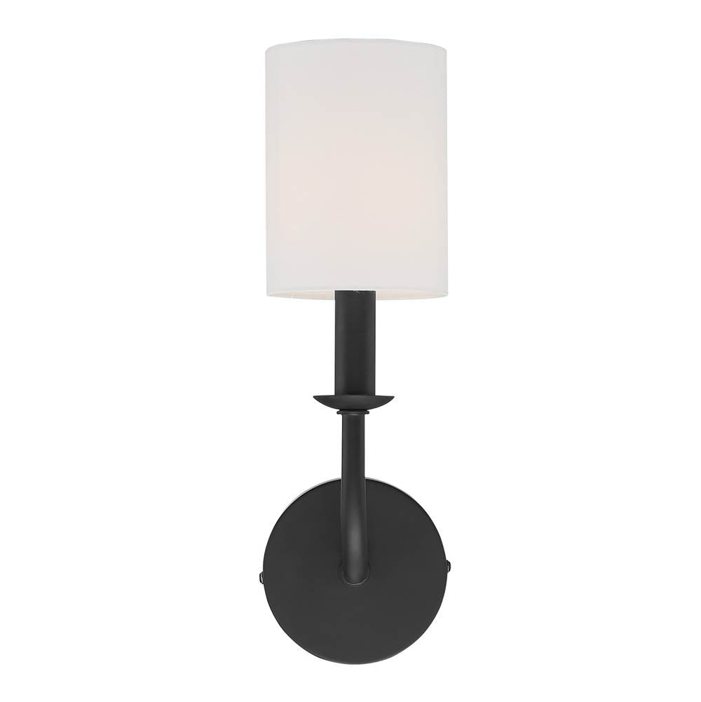 Crystorama Bailey 1 Light Aged Brass Wall Mount