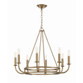 Crystorama BAI-A2108-AG Aged Brass Bailey 8 Light Aged Brass Chandelier Image 1