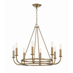 Crystorama BAI-A2108-AG Aged Brass Bailey 8 Light Aged Brass Chandelier Image 1