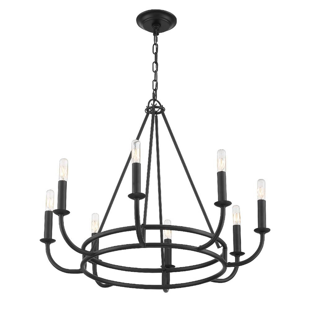 Crystorama Bailey 8 Light Aged Brass Chandelier