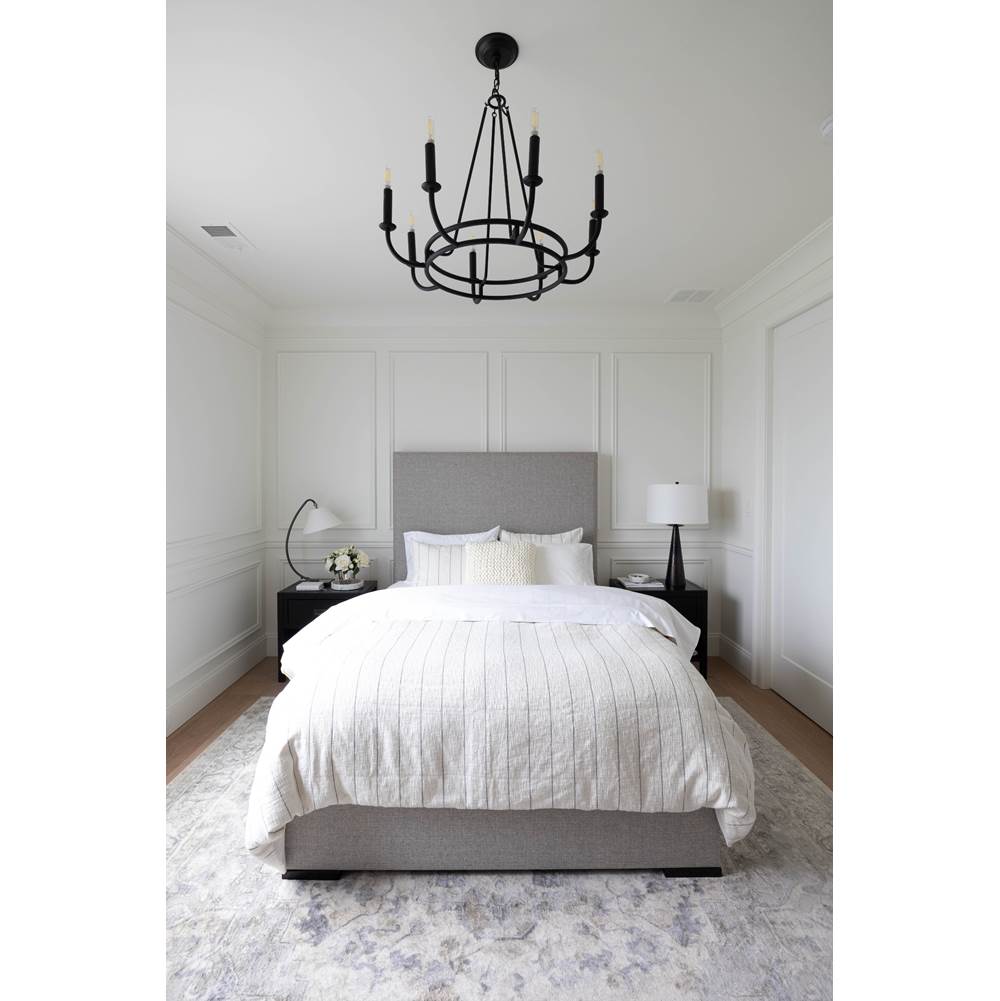 Crystorama BAI-A2108-MK Matte Black Bailey 8 Light Matte Black Chandelier Image 4