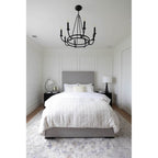 Crystorama BAI-A2108-MK Matte Black Bailey 8 Light Matte Black Chandelier Image 4