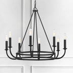 Crystorama BAI-A2108-MK Matte Black Bailey 8 Light Matte Black Chandelier Image 3