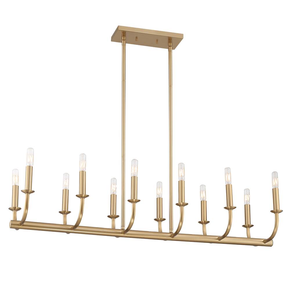 Crystorama Bailey 12 Light Aged Brass Chandelier