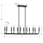 Crystorama BAI-A2112-MK Matte Black Bailey 12 Light Matte Black Chandelier Image 2