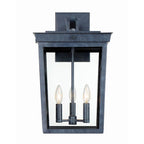 Crystorama Belmont 3 Light Graphite Outdoor Wall Mount