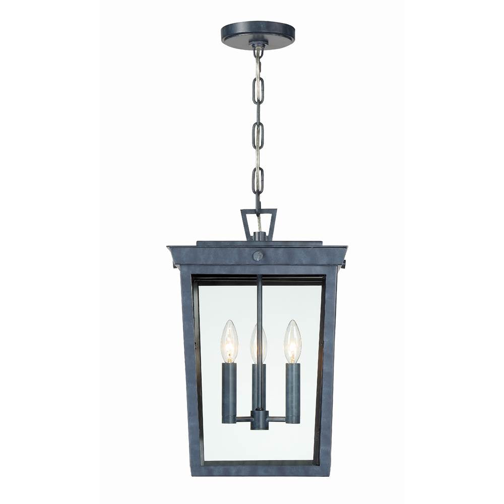 Crystorama BEL-A8065-GE Graphite Belmont 3 Light Graphite Outdoor Pendant Image 1