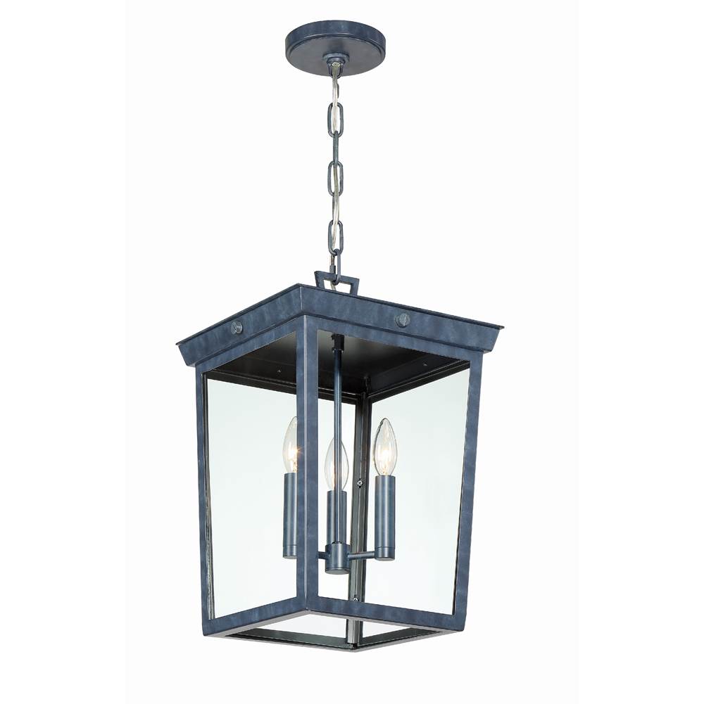 Crystorama Belmont 3 Light Graphite Outdoor Pendant